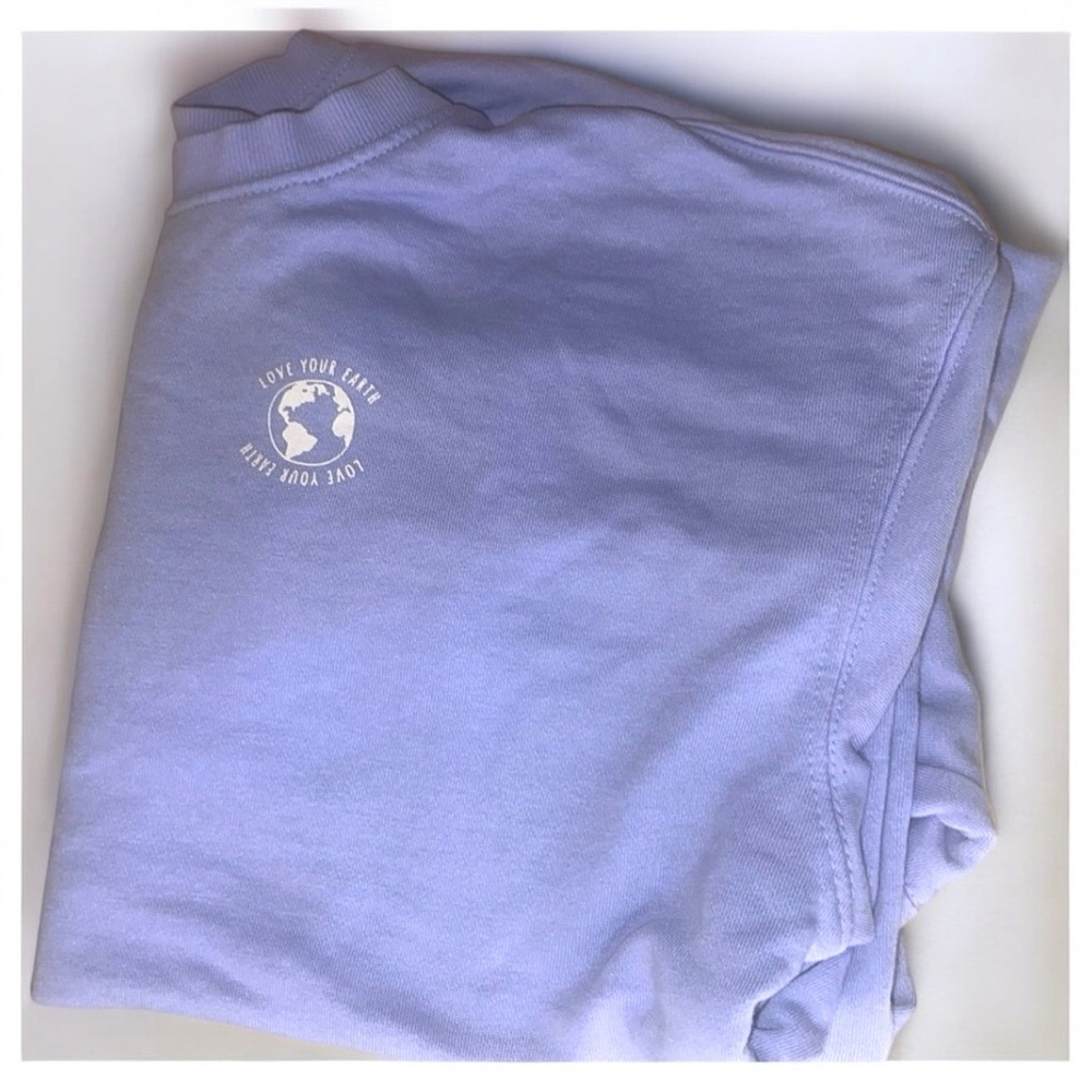 Purple Sweatshirt with Earth Logo